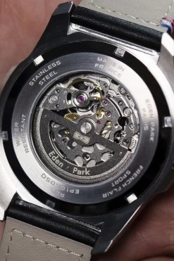 Outlet Montre Automatique Skeleton En Acier Homme Montre