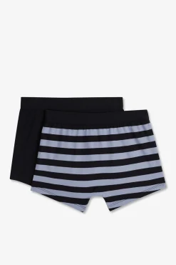 Best Pack De 2 Boxer Beu arine Rayure Beu Cair Et Uni Homme Sous-Vêtements