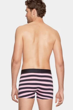 Discount Pack De 2 Boxer Beu arine Rayure Roe Et Uni Homme Sous-Vêtements
