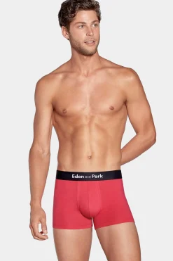 Discount Pack De 2 Boxer Uni Rouge Et Noir Homme Sous-Vêtements