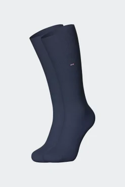 Sale Paire De Chaussettes Cerclees Marine En Coton Stretch Homme Chaussettes