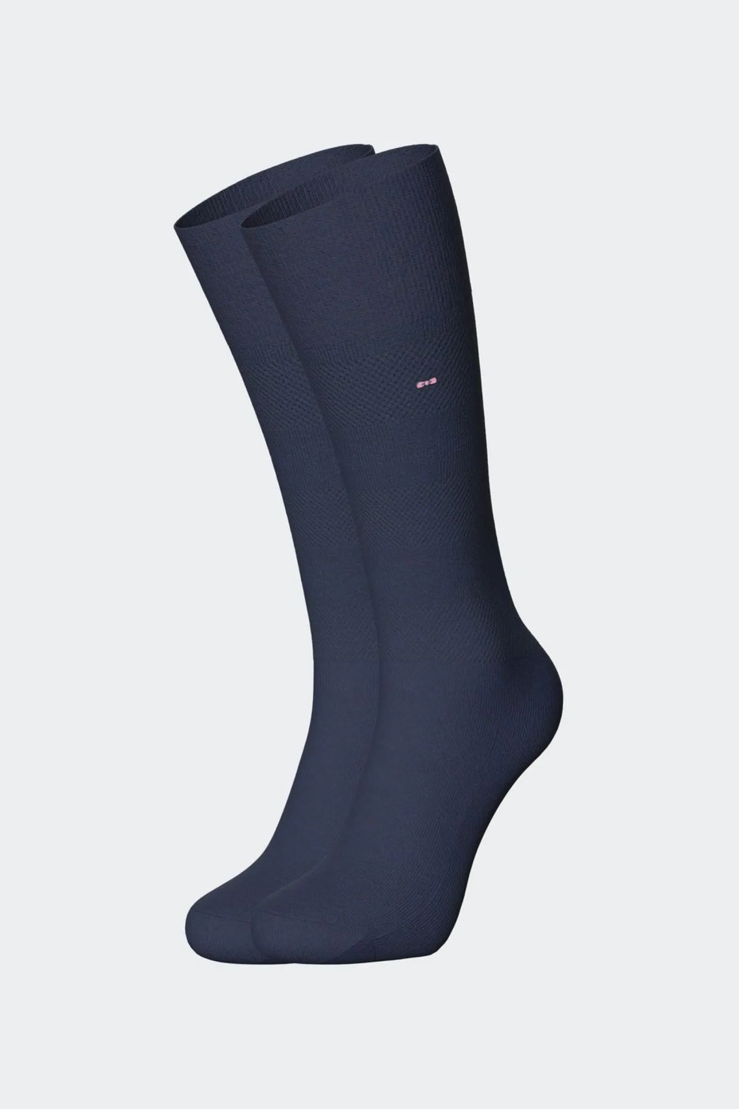 Sale Paire De Chaussettes Cerclees Marine En Coton Stretch Homme Chaussettes