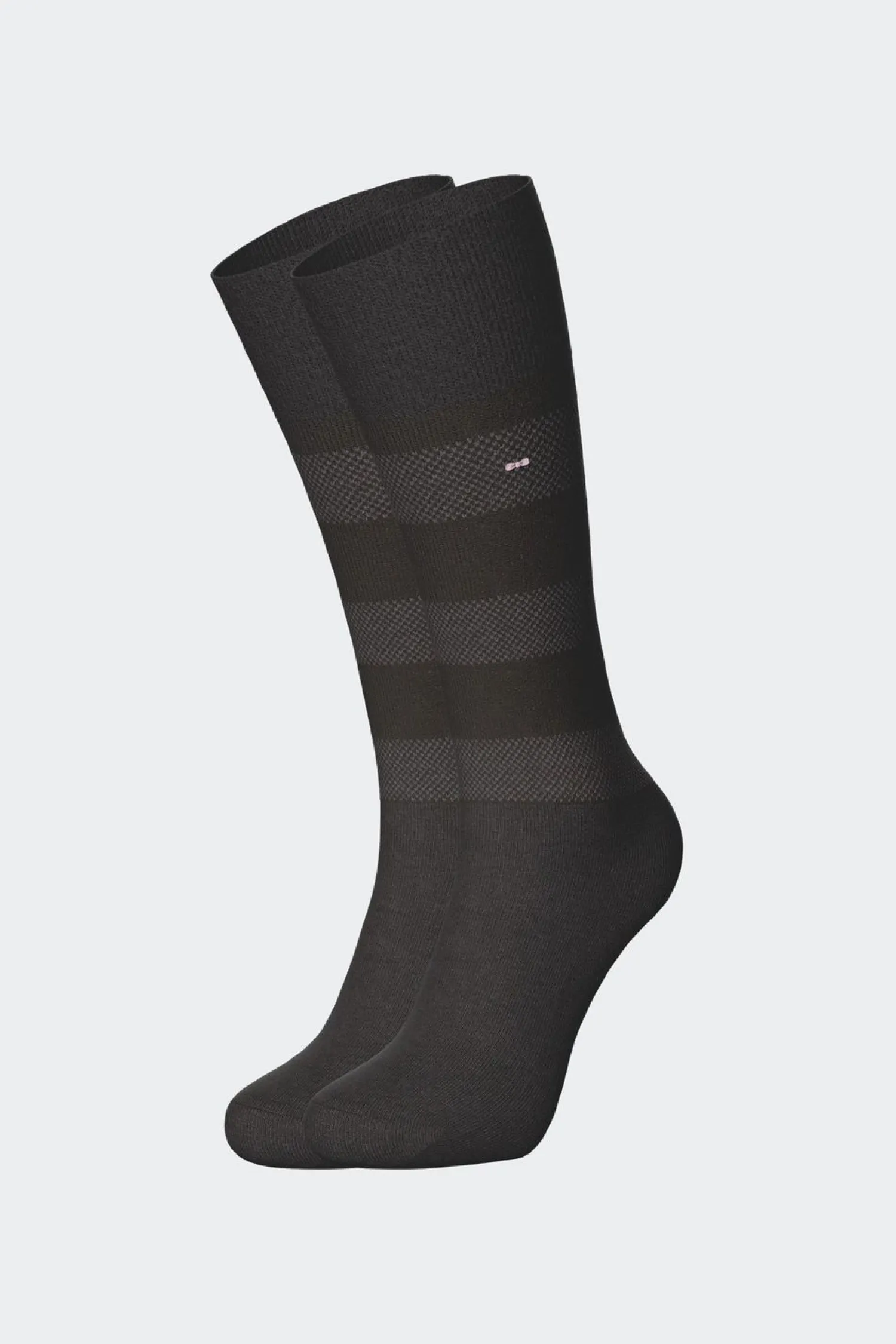 Paire De Chaussettes Cerclees Noires En Coton Stretch Homme Chaussettes