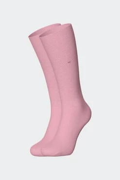 Discount Paire De Chaussettes Cerclees Roses En Coton Stretch Homme Chaussettes