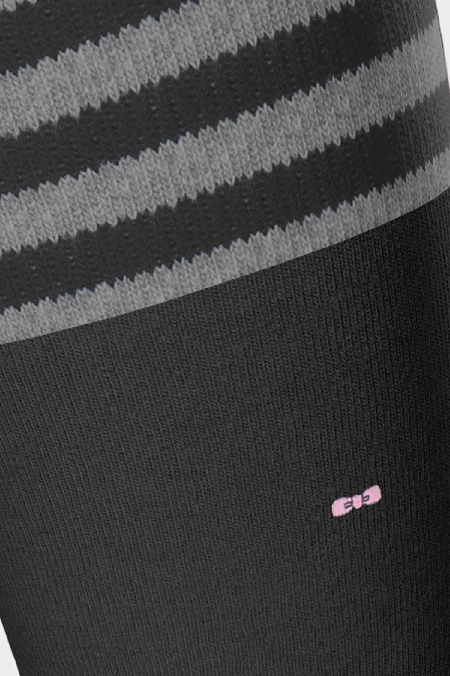Discount Paire De Chaussettes Noires A Bords Rayes En Coton Stretch Homme Chaussettes