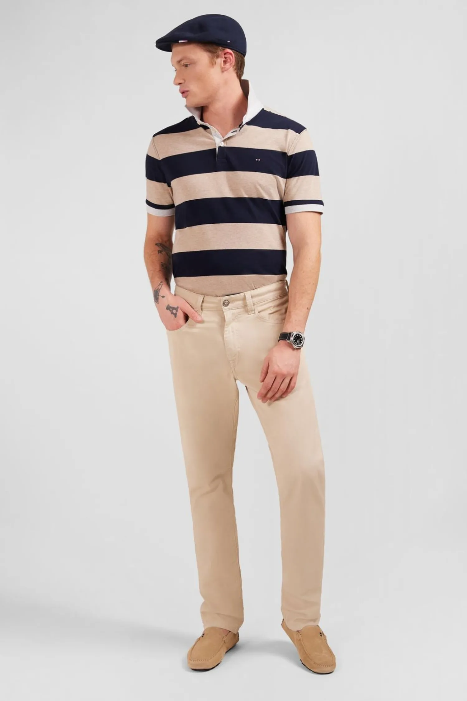 Online Pantalon Beige Droit 5 Poches Homme Pantalons