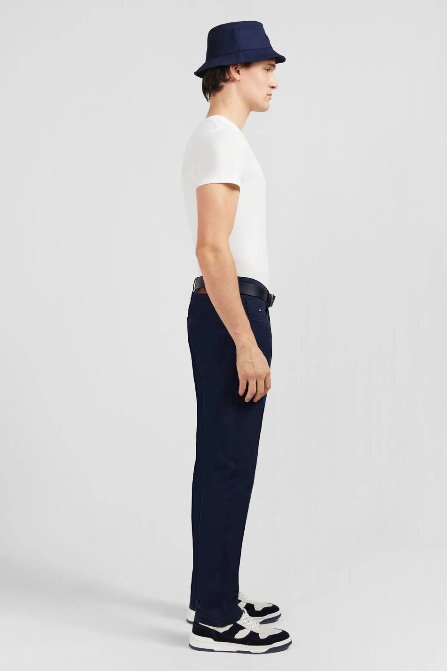 Online Pantalon Bleu Marine Droit 5 Poches Homme Pantalons