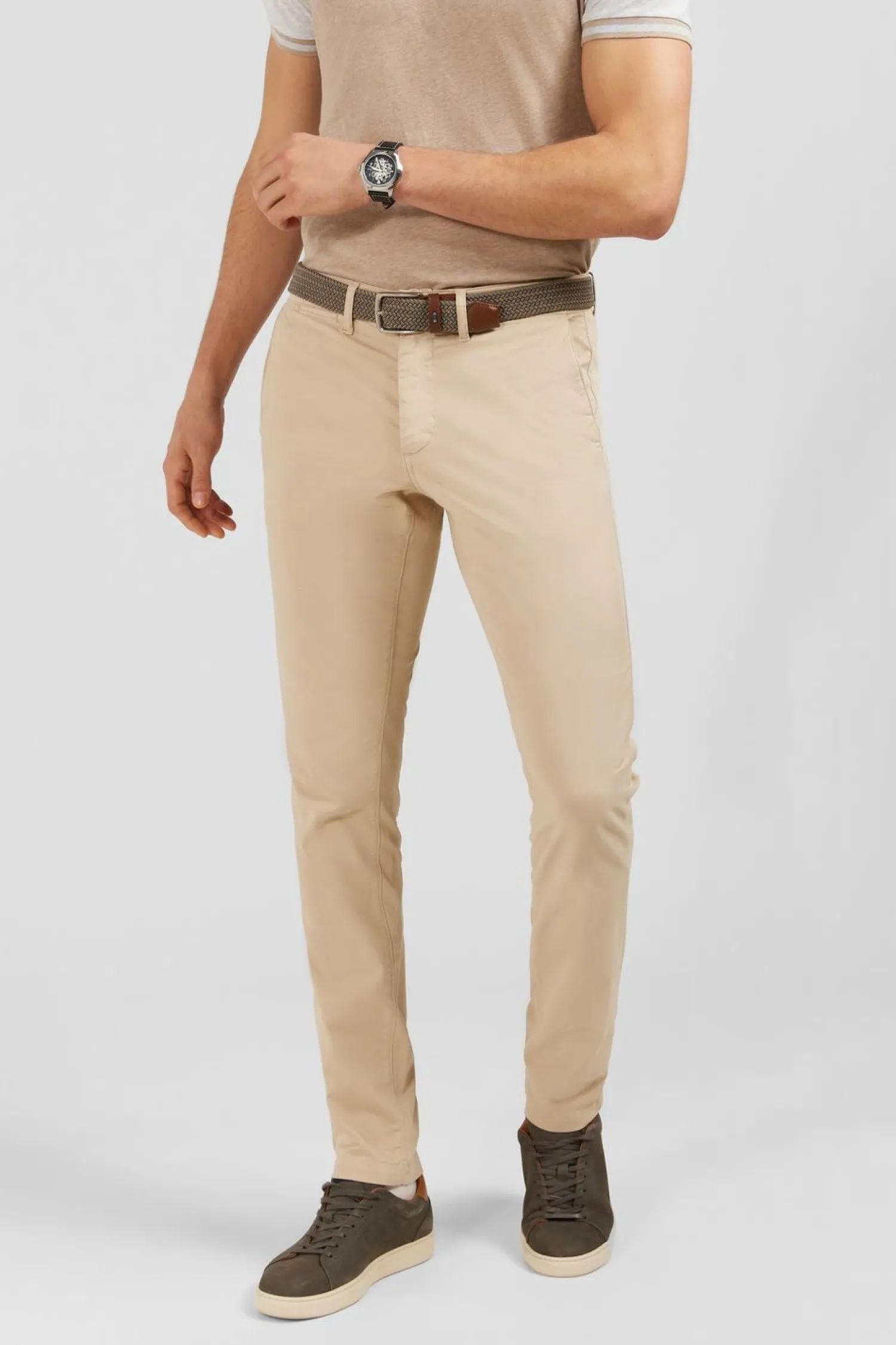 Outlet Pantalon Chino Beige Homme Pantalons