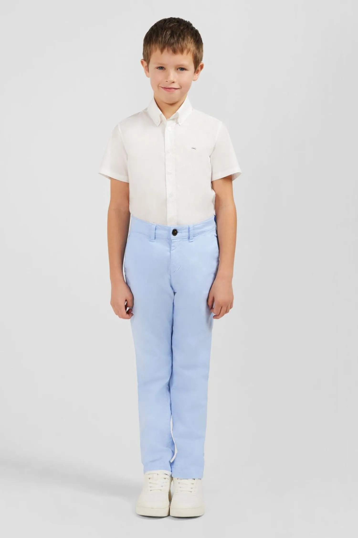 Online Pantalon Chino Bleu Ciel En Coton Stretch Enfant Enfant
