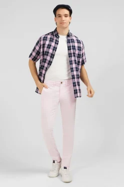 Clearance Pantalon Chino Rose Homme Pantalons