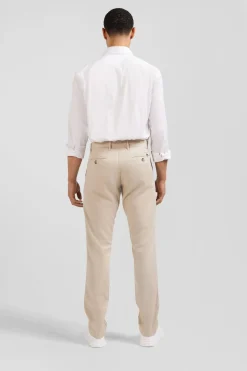 Pantalon Chino Sans Plis Beige Homme Pantalons