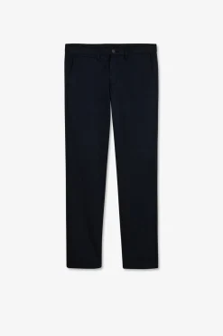 New Pantalon Chino Sans Plis Bleu Marine Homme Pantalons
