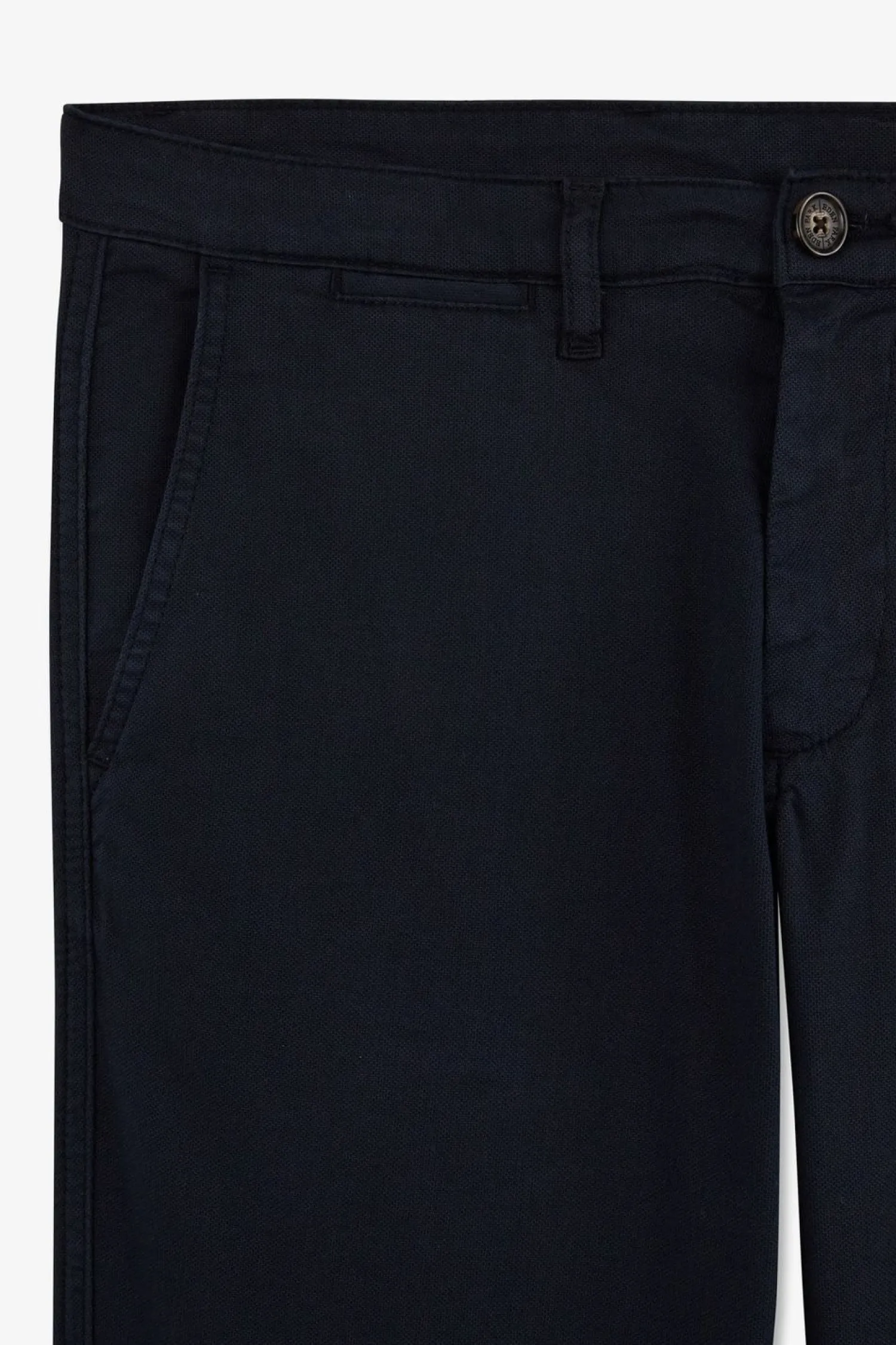 New Pantalon Chino Sans Plis Bleu Marine Homme Pantalons