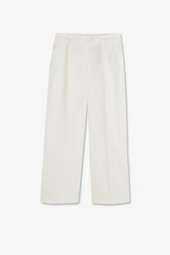 Pantaon Ecru A Jabe arge Coupe Cofort Femme Pantalons Et Shorts