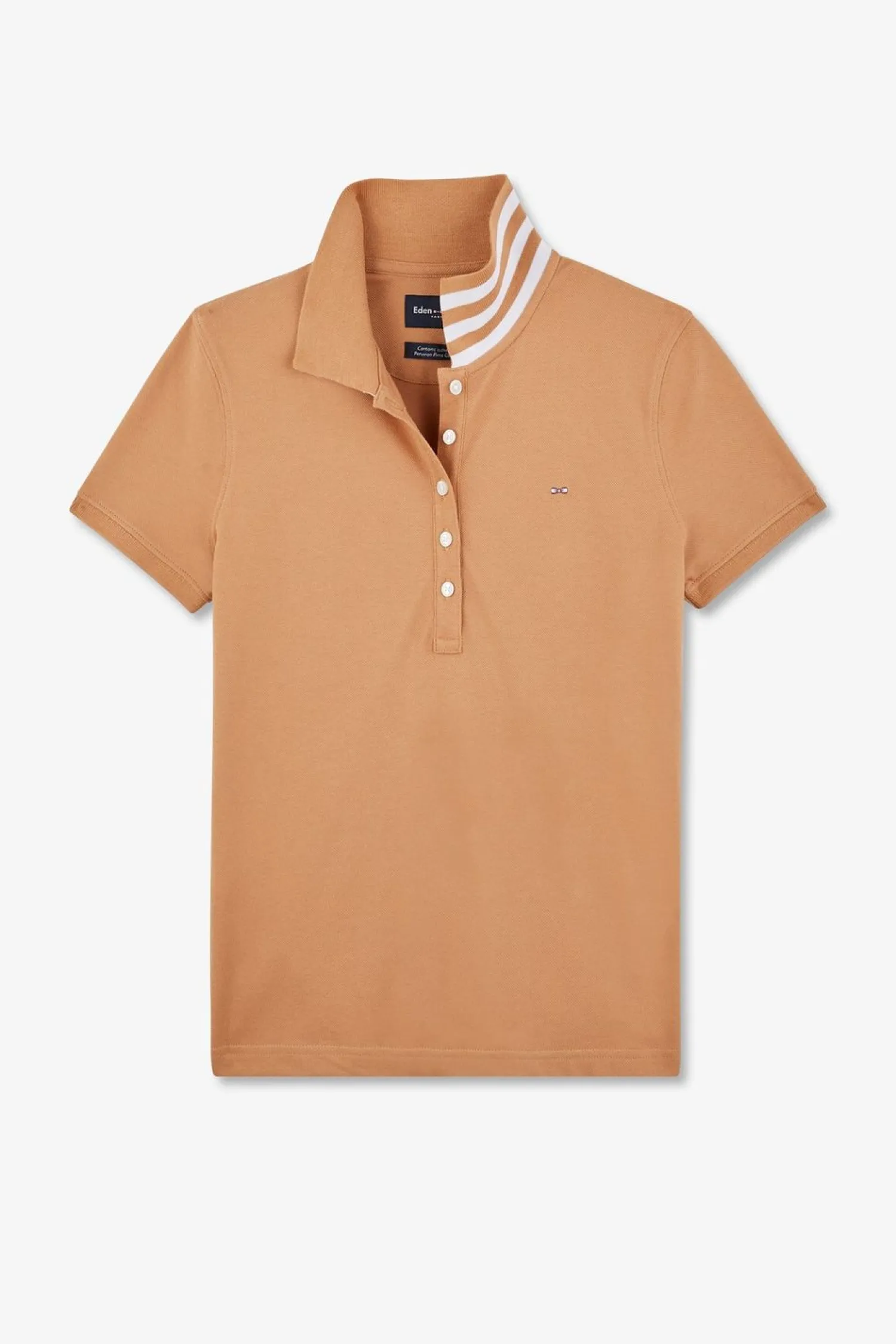 New Poo Beige anche Courte En Coton Pia Femme Polos