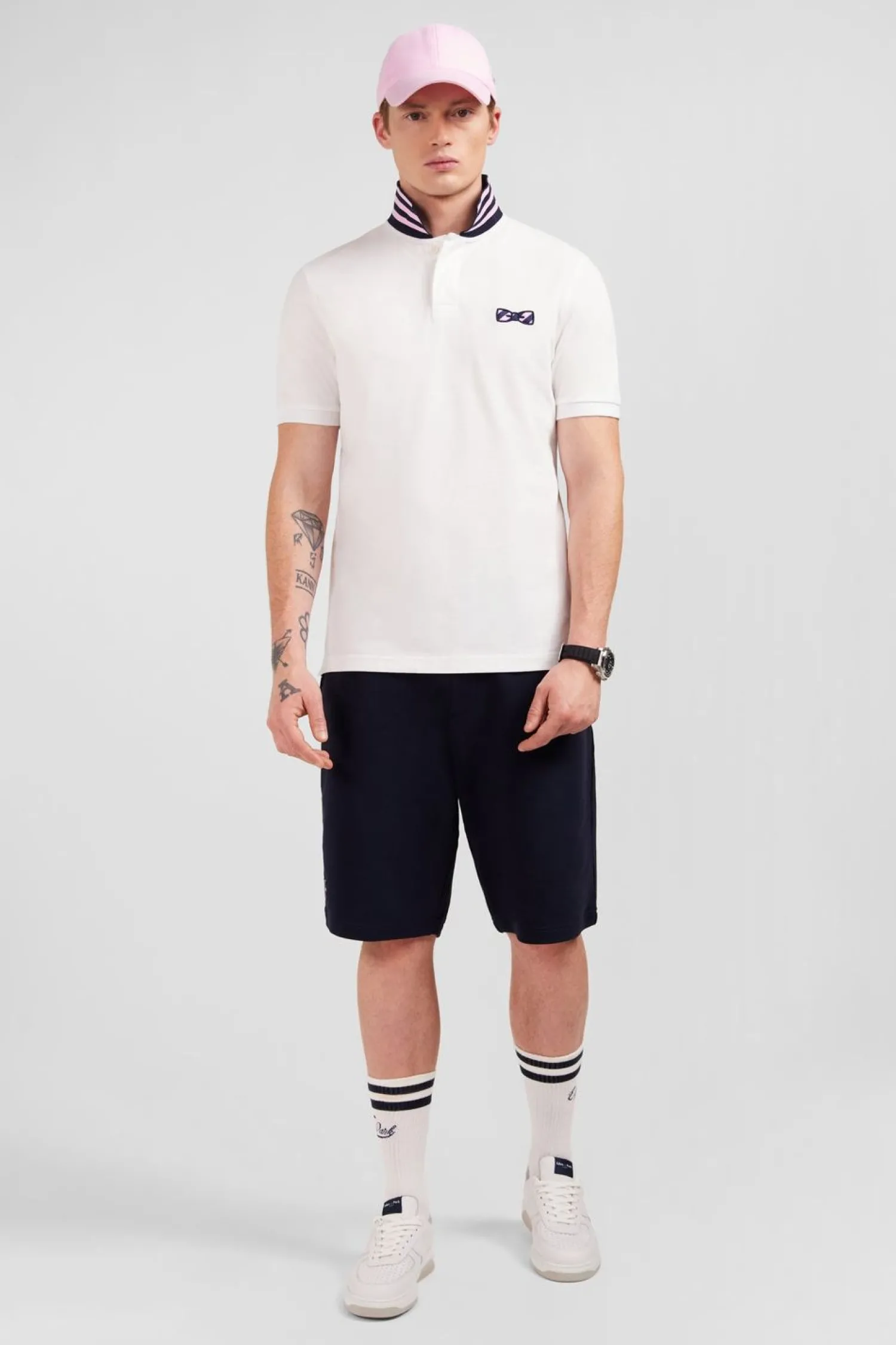 Sale Poo Banc A anche Courte Homme Polos