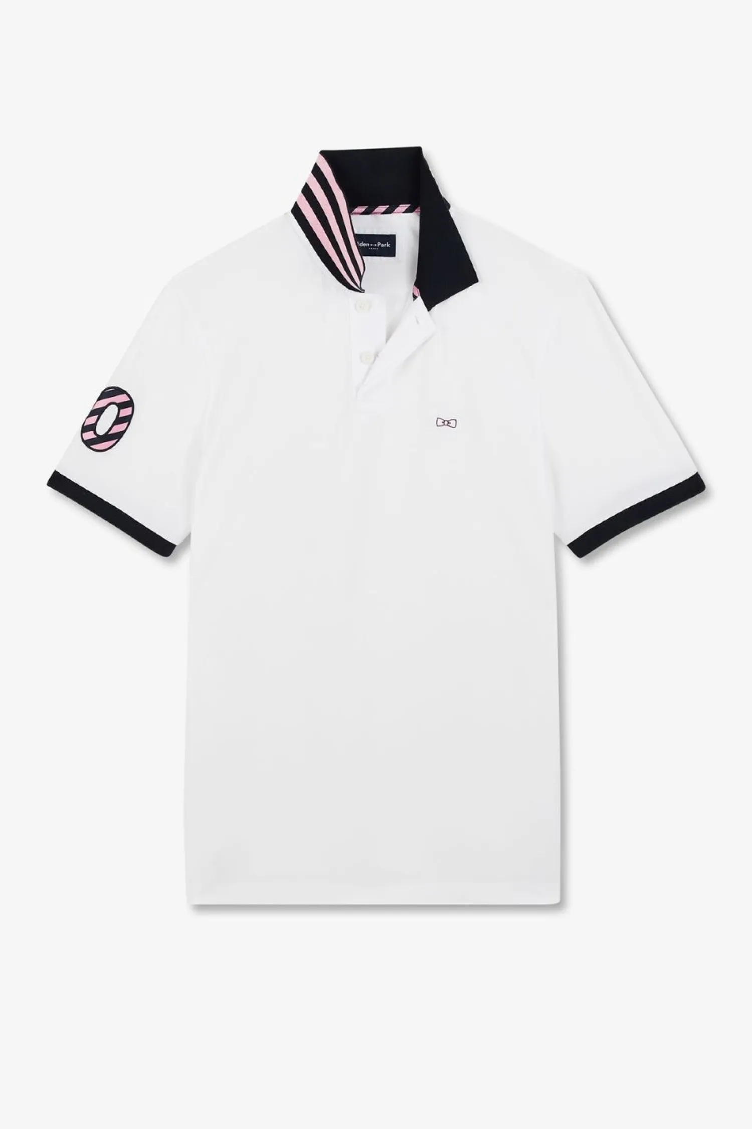 Outlet Poo Banc A anche Courte Nuero 10 Homme Polos