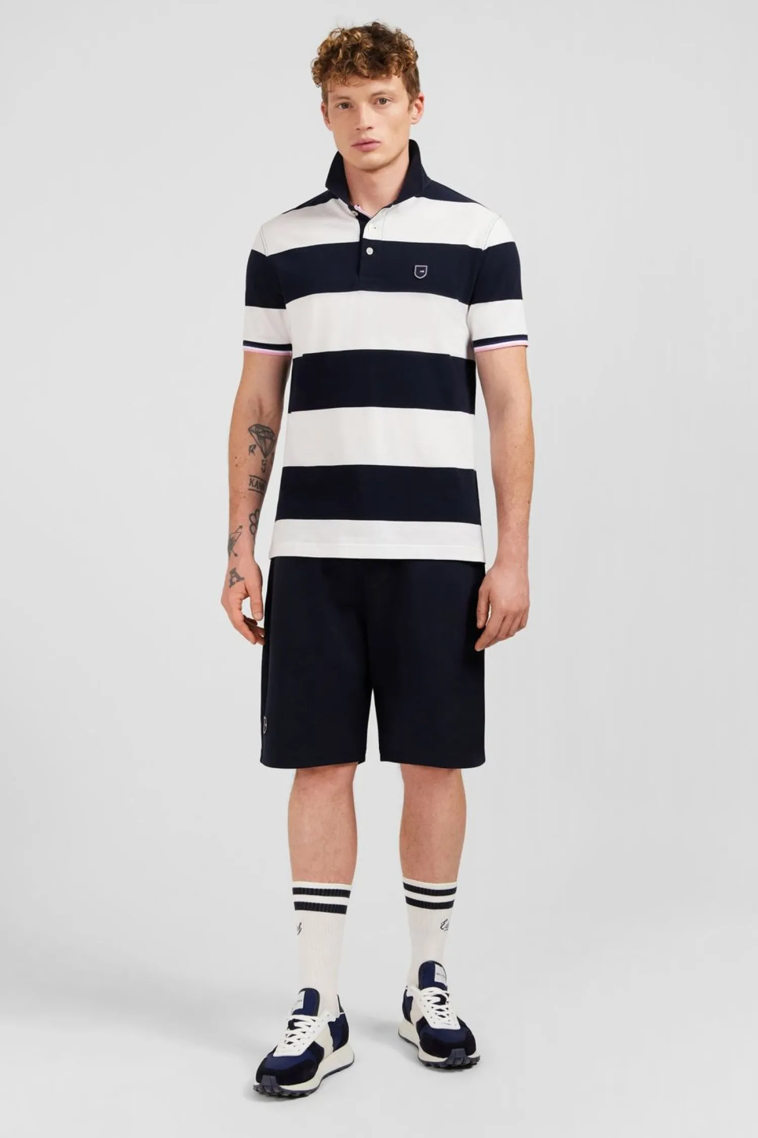 Hot Poo Banc A Rayure Homme Polos