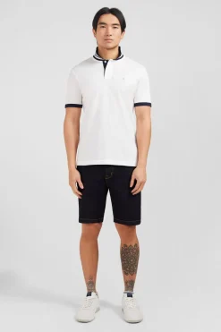 New Poo Banc En Coton Pia Avec Detai Contrate Homme Polos