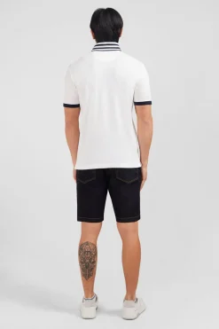 New Poo Banc En Coton Pia Avec Detai Contrate Homme Polos