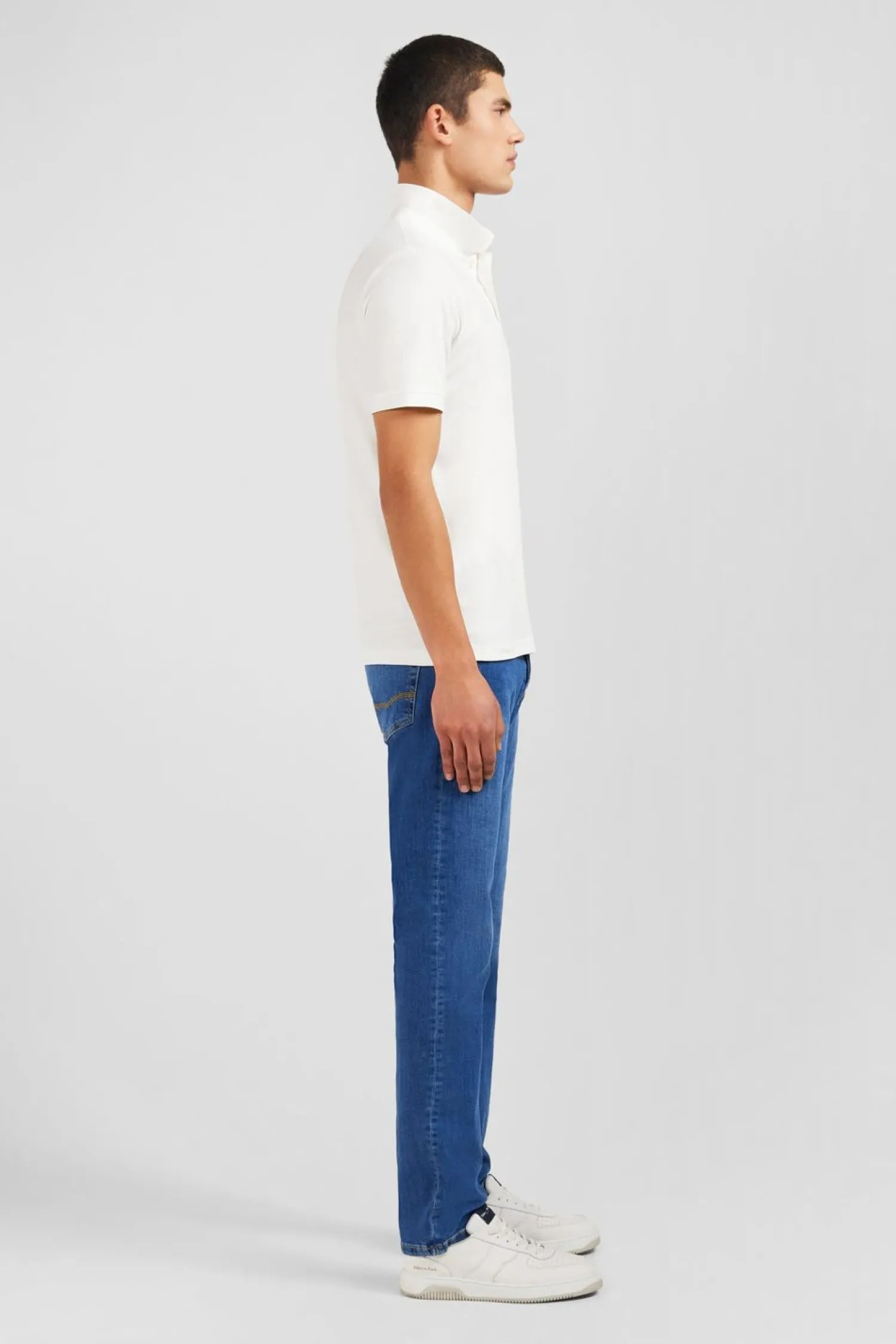 Discount Poo Banc En Coton Pia tretch Homme Polos