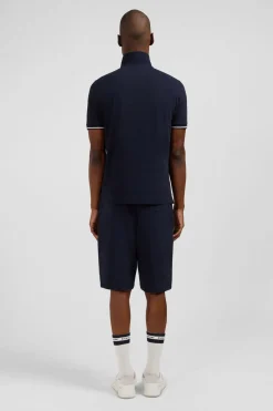 New Poo Beu Fonce A anche Courte Homme Polos