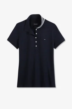 Outlet Poo Beu Fonce anche Courte En Coton Pia Femme Polos