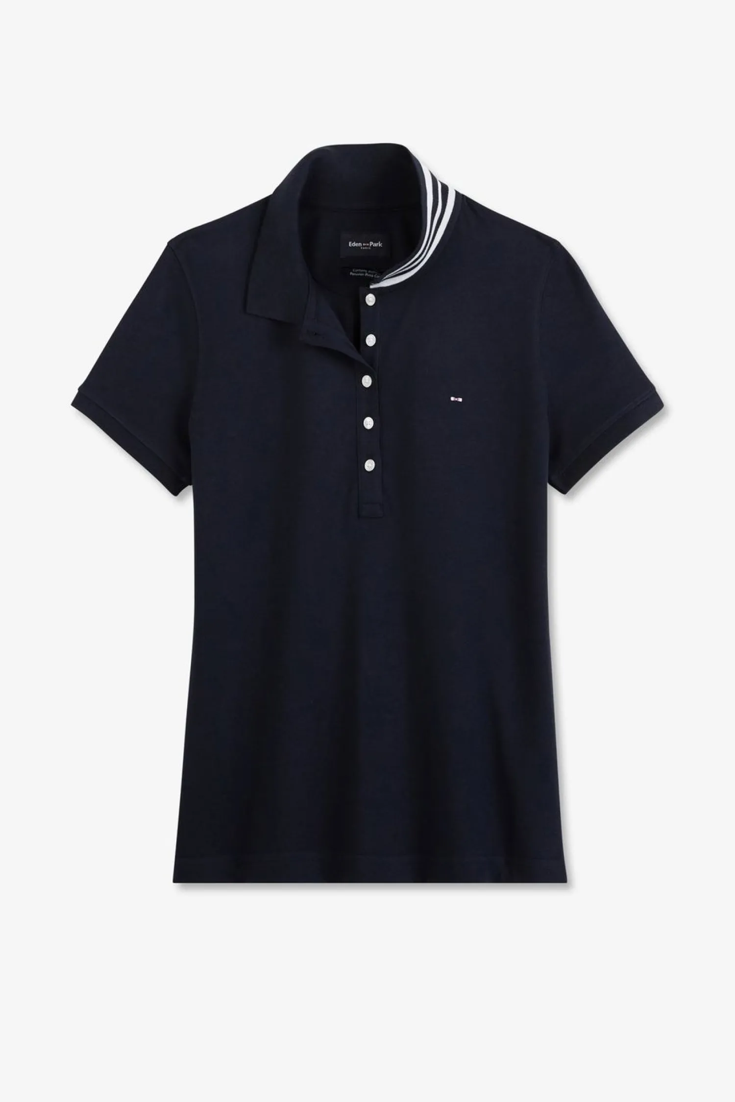 Outlet Poo Beu Fonce anche Courte En Coton Pia Femme Polos