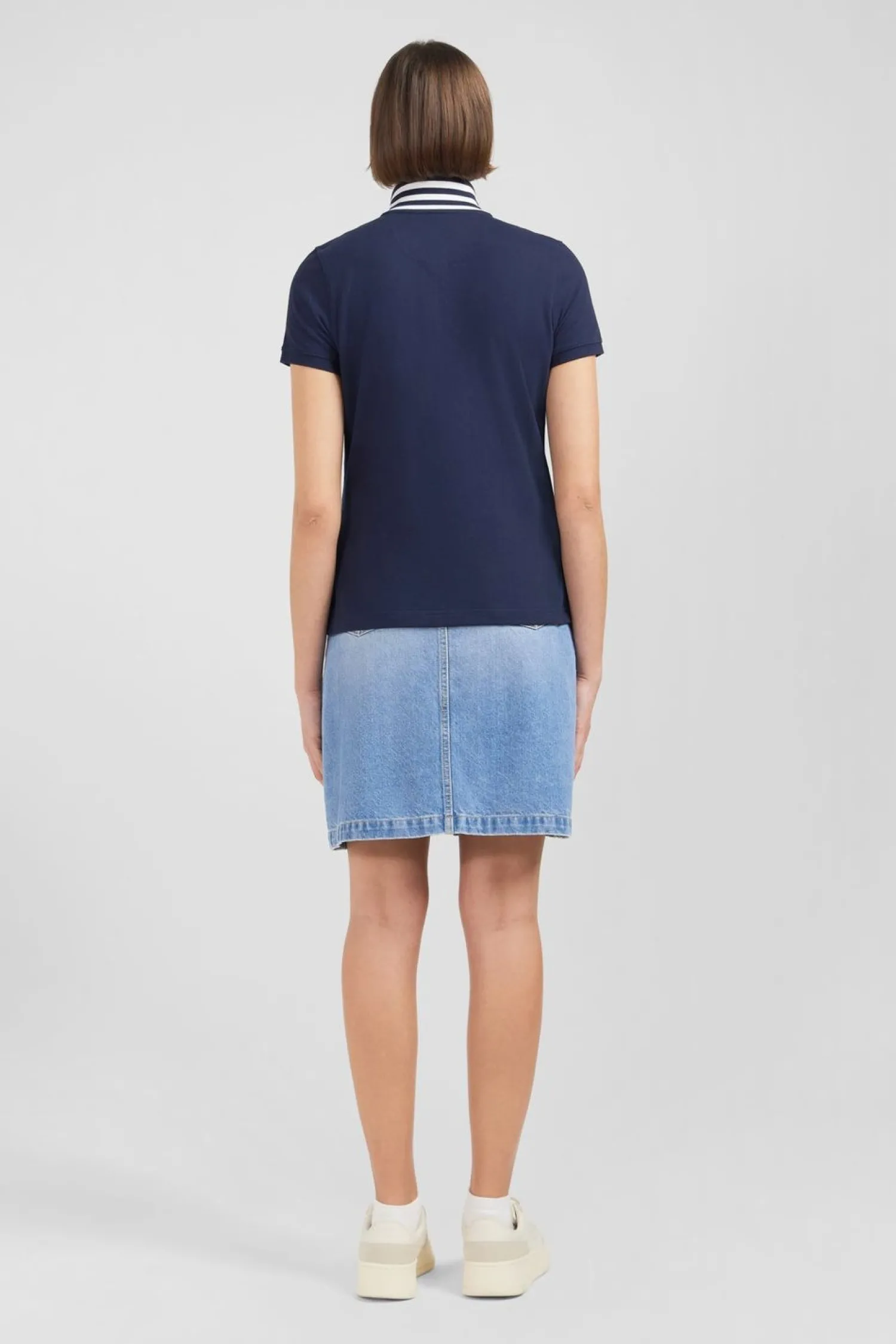 Outlet Poo Beu Fonce anche Courte En Coton Pia Femme Polos