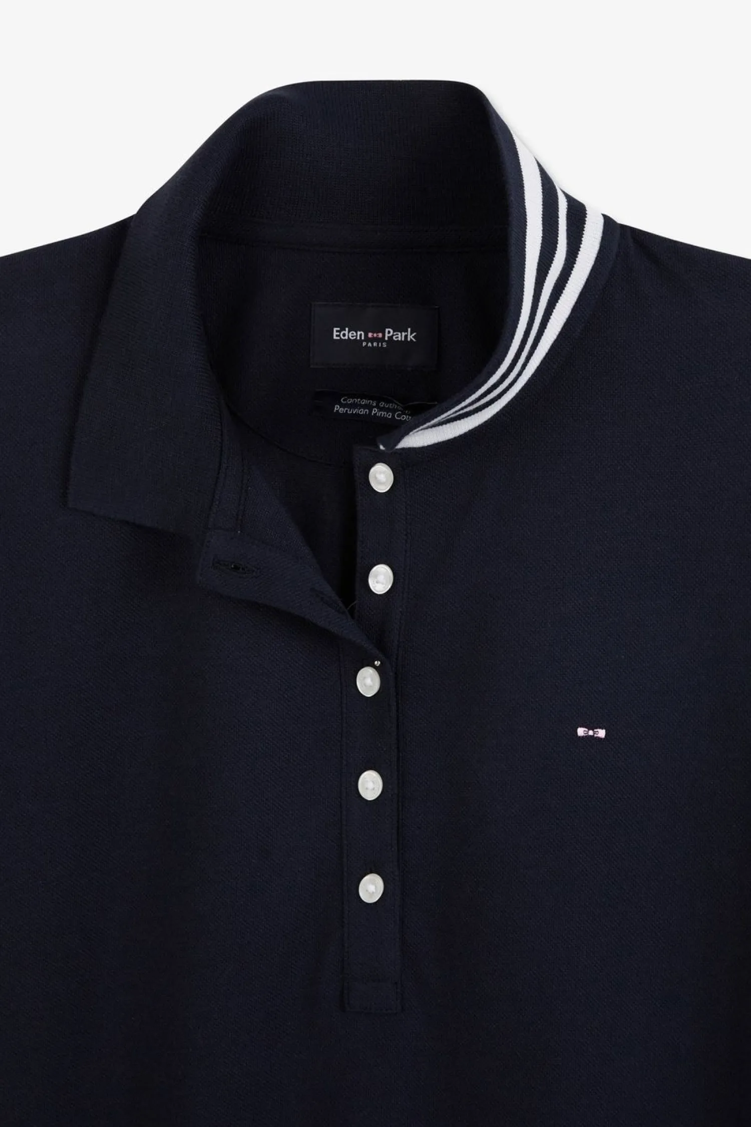 Outlet Poo Beu Fonce anche Courte En Coton Pia Femme Polos
