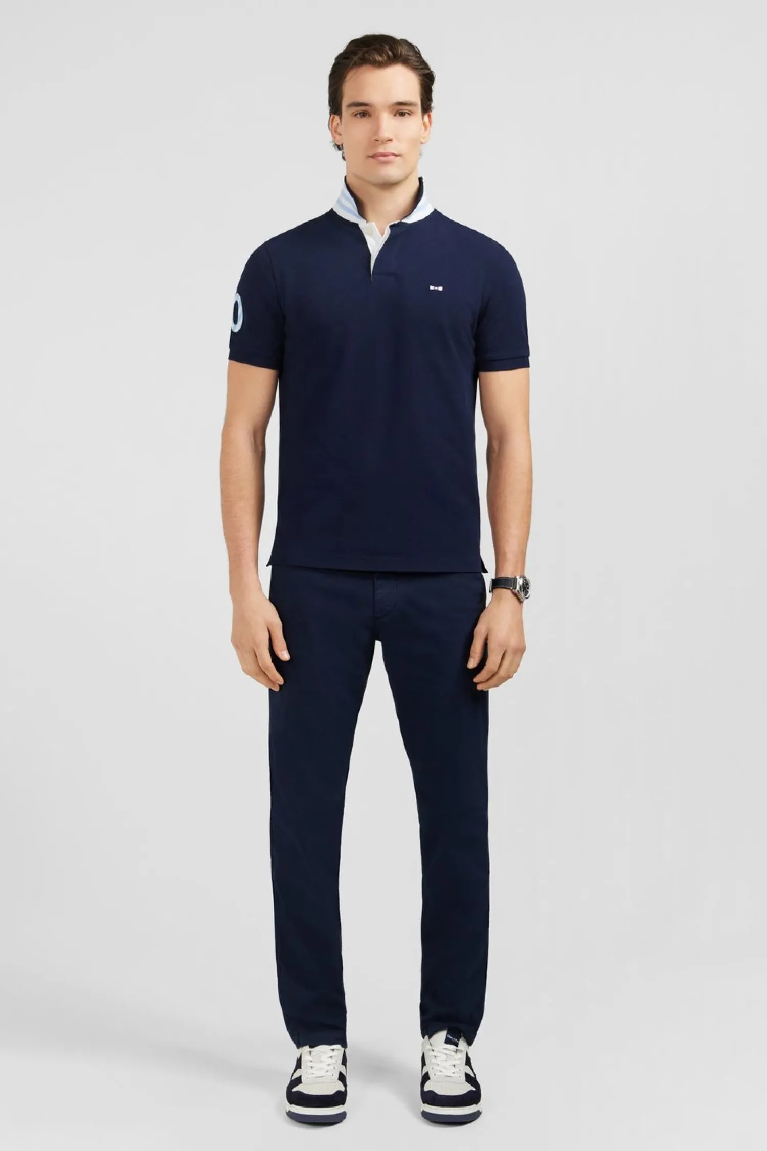 Poo Beu arine A anche Courte Nuero 10 Homme Polos