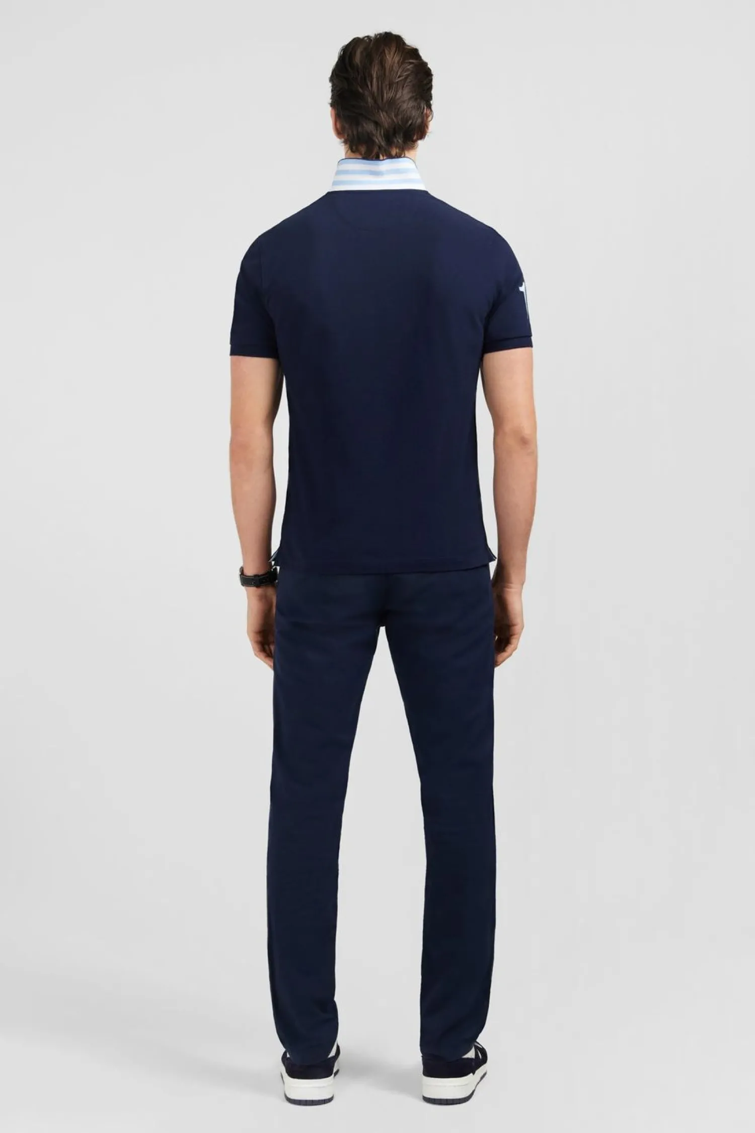 Poo Beu arine A anche Courte Nuero 10 Homme Polos