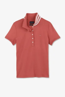 Clearance Poo Brique anche Courte En Coton Pia Femme Polos