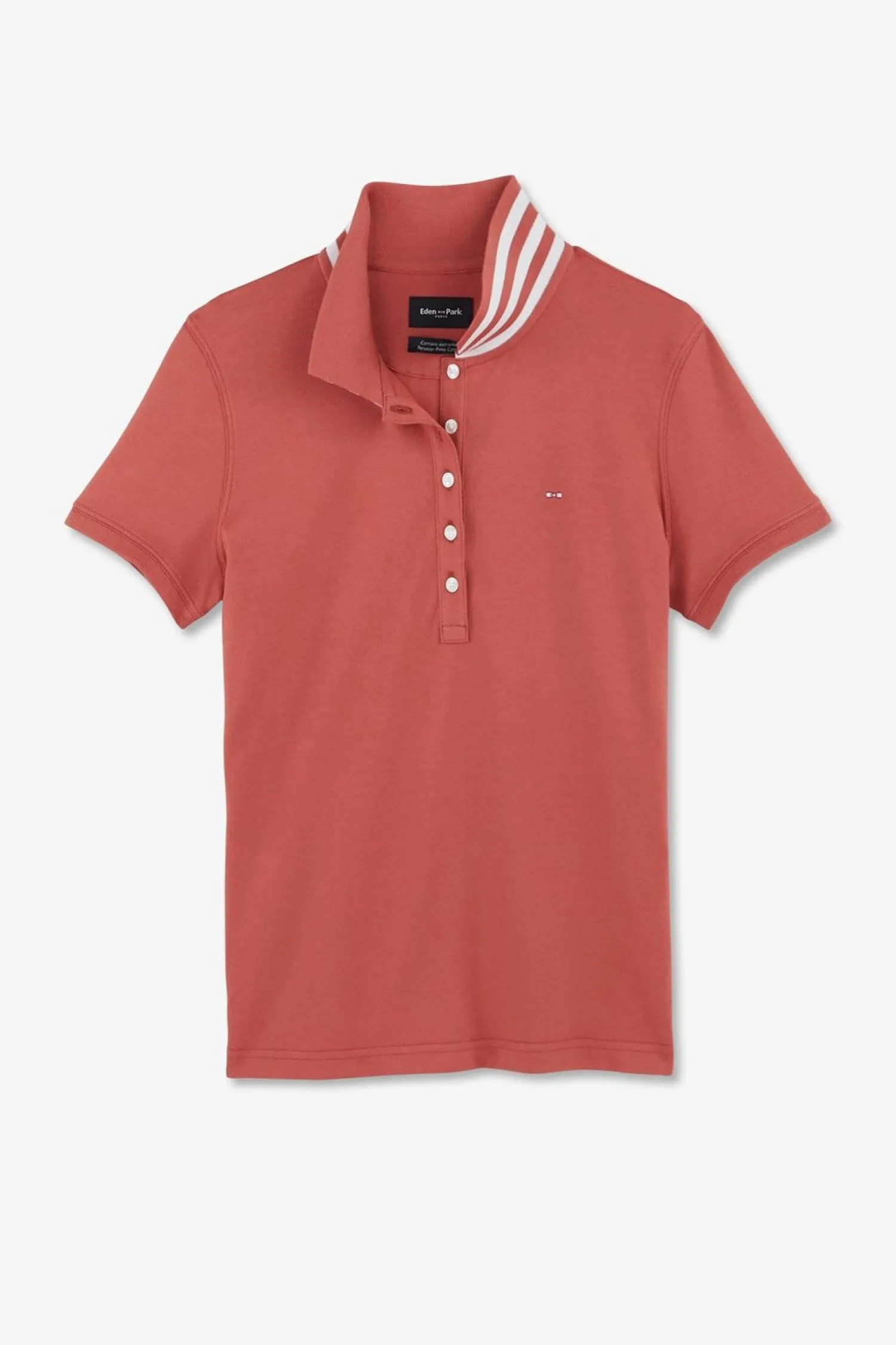 Clearance Poo Brique anche Courte En Coton Pia Femme Polos