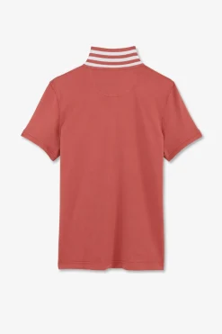 Clearance Poo Brique anche Courte En Coton Pia Femme Polos