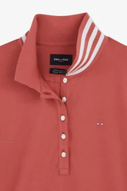 Clearance Poo Brique anche Courte En Coton Pia Femme Polos