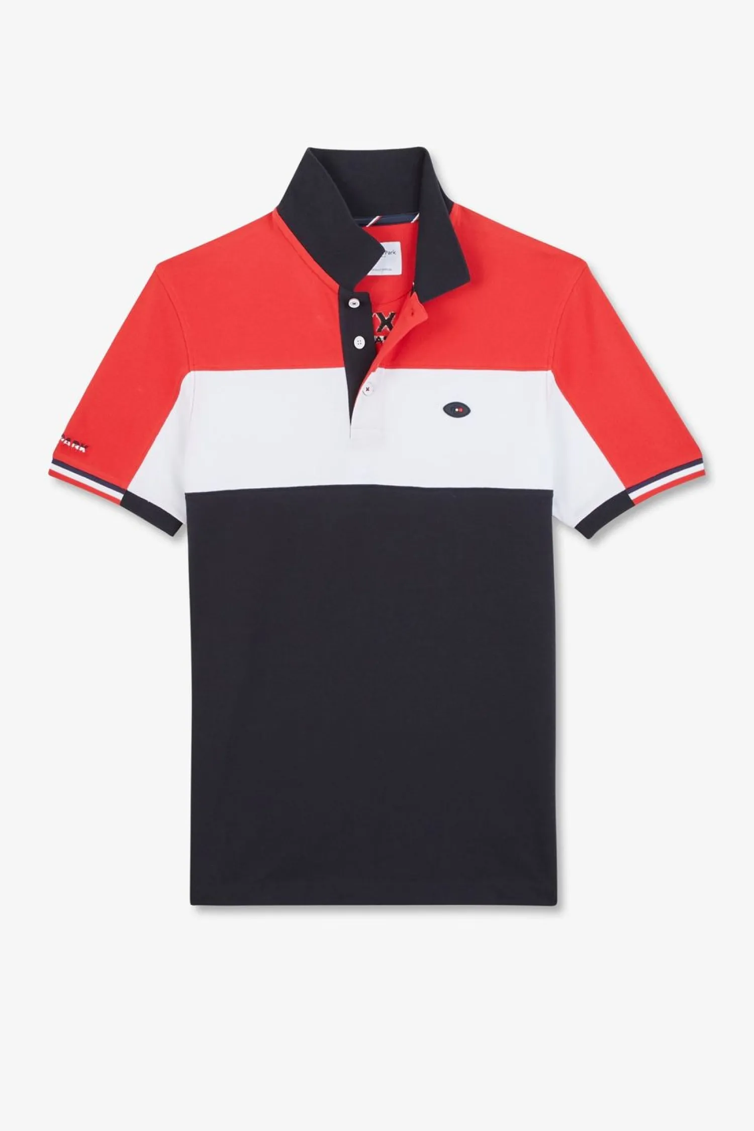 Sale Poo Coorbock Rouge En Coton Pique A Broderie Xv De France Homme Polos