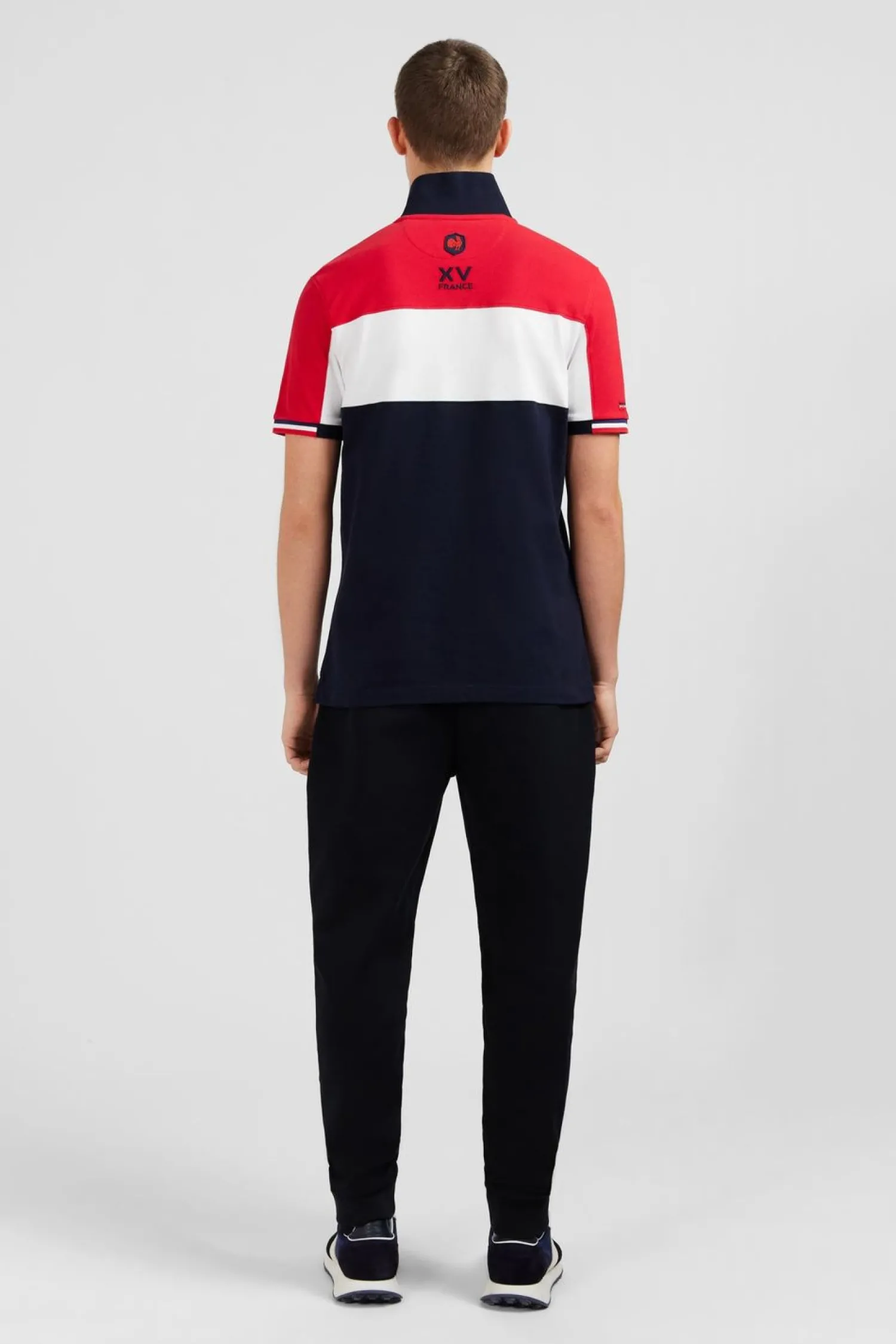 Sale Poo Coorbock Rouge En Coton Pique A Broderie Xv De France Homme Polos