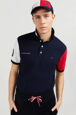 Sale Poo Coorbock Rouge En Coton Pique A Broderie Xv De France Homme Polos