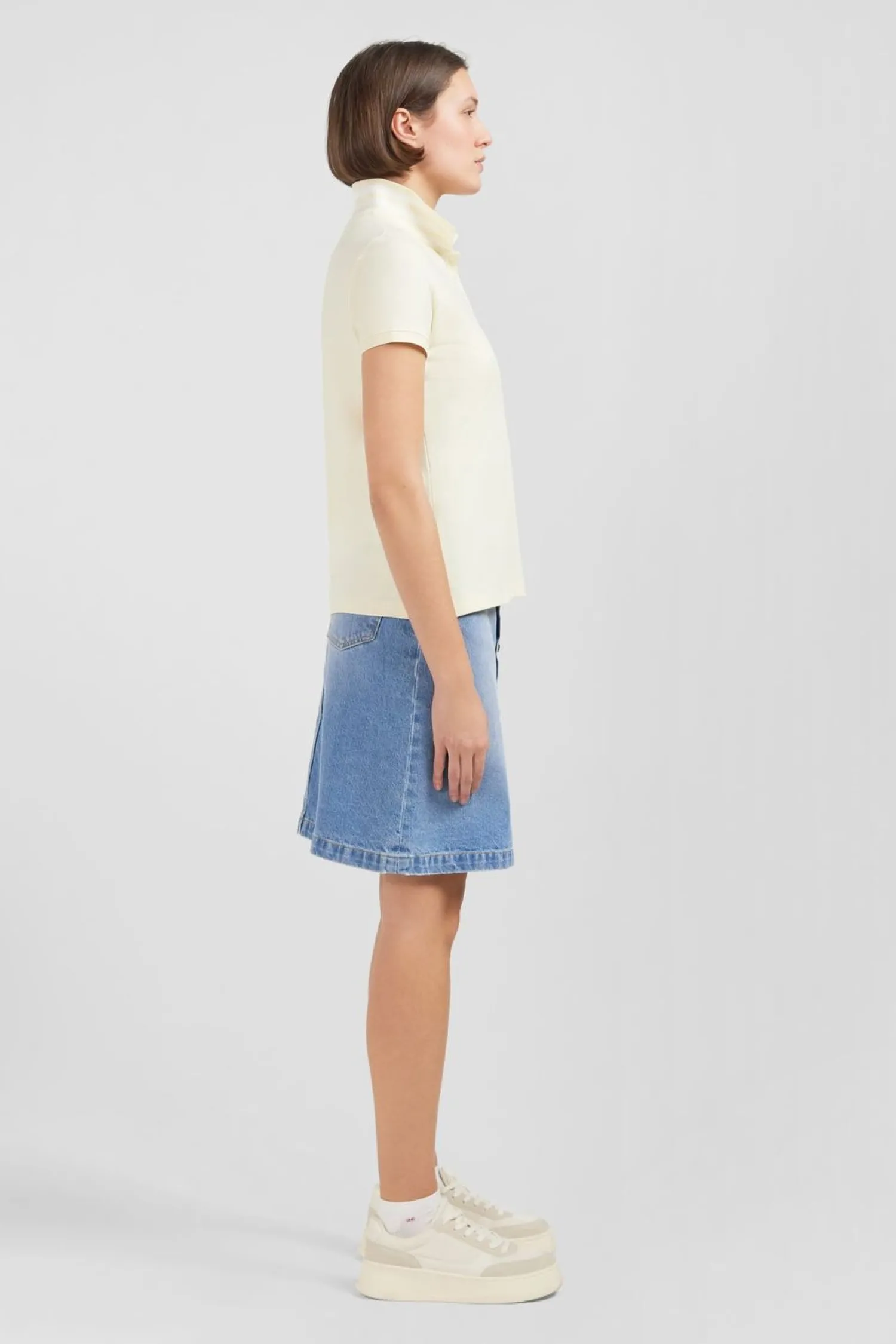 Sale Poo Ecru anche Courte En Coton Pia Femme Polos