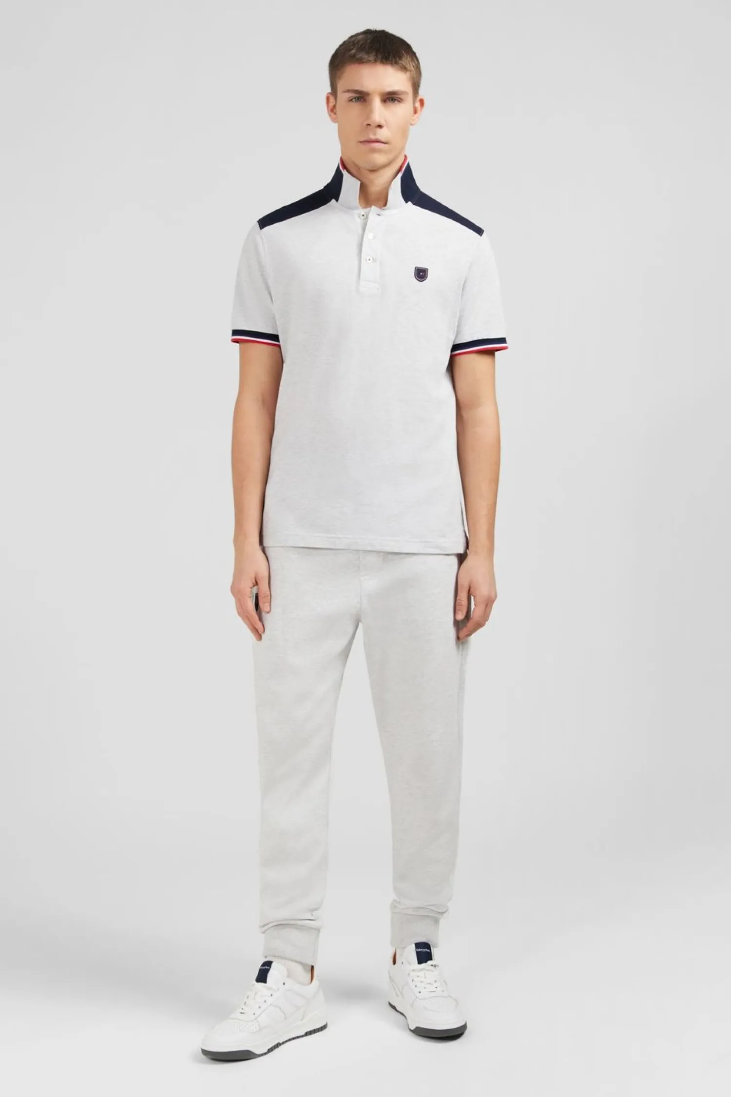 Poo Gri Coorbock anche Courte Homme Polos