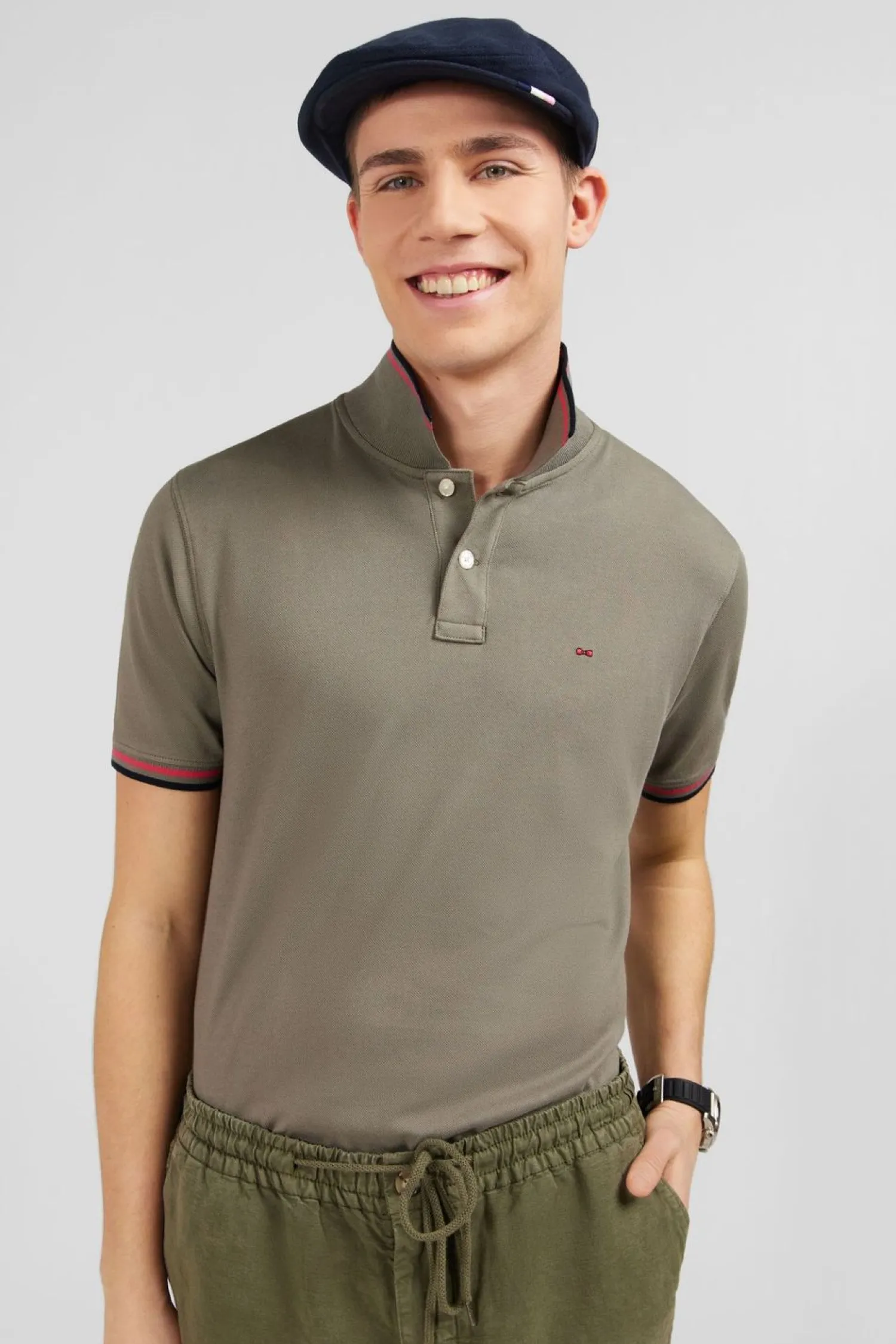 Outlet Poo Kaki En Coton Pia Homme Polos