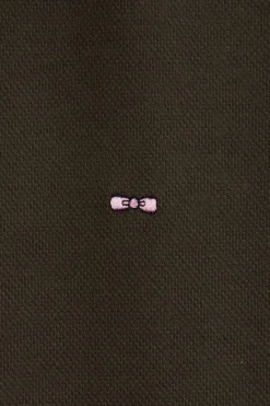 Outlet Poo Kaki Uni A anche Courte Homme Polos