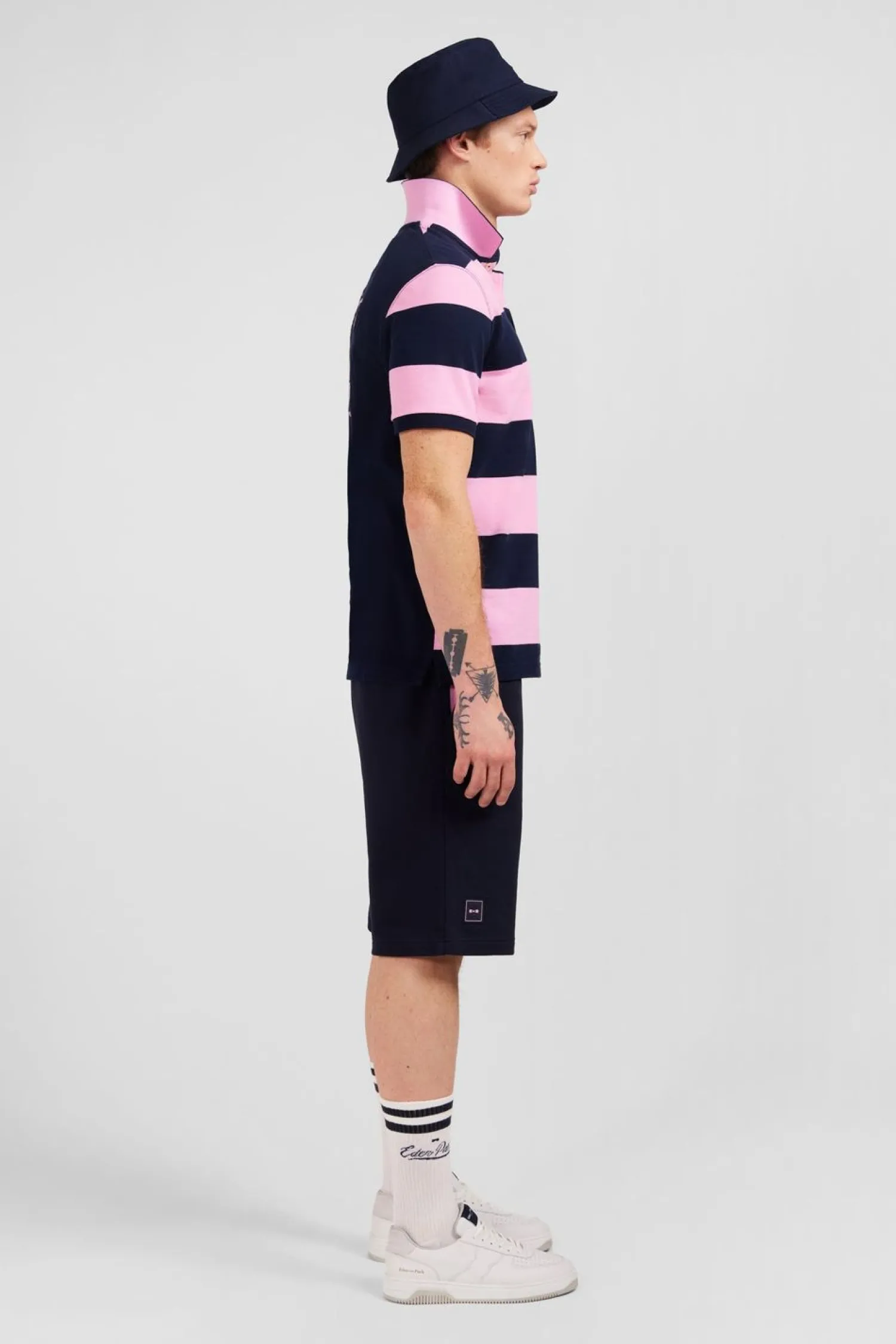 Hot Poo anche Courte Cerce arine Et Roe En Pique Coton Homme Polos