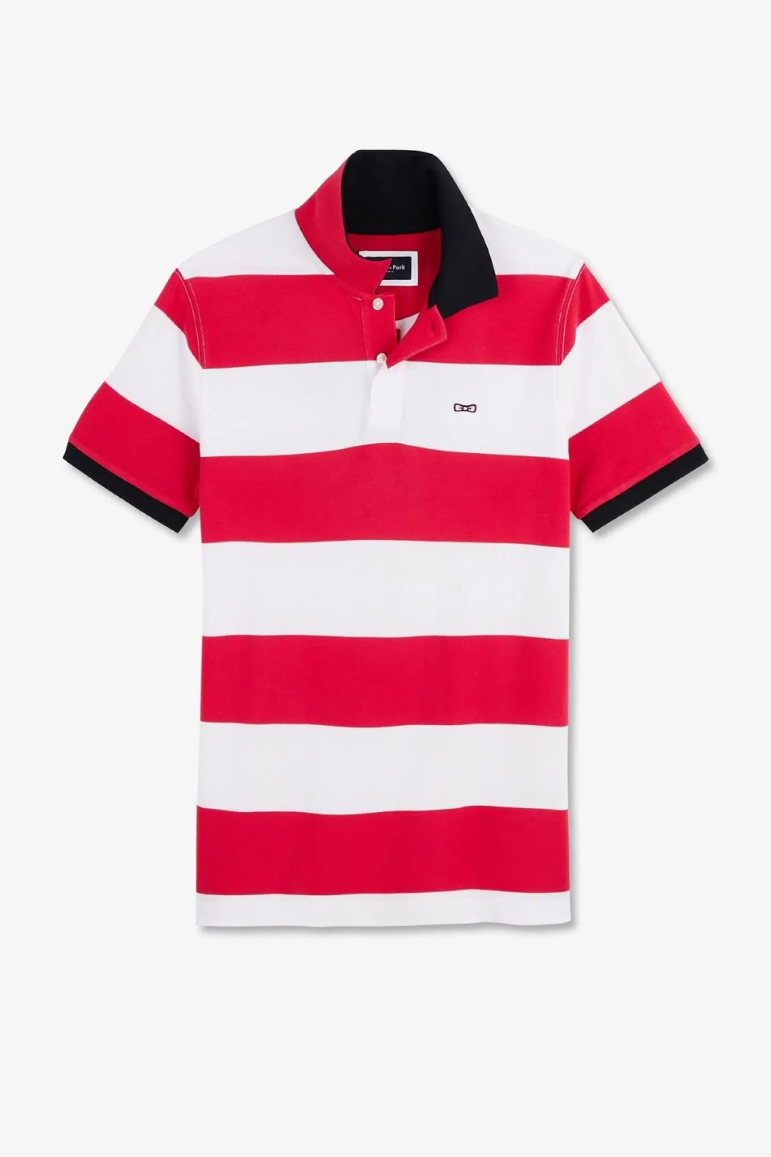 New Poo anche Courte Cerce Rouge En Pique Coton Homme Polos