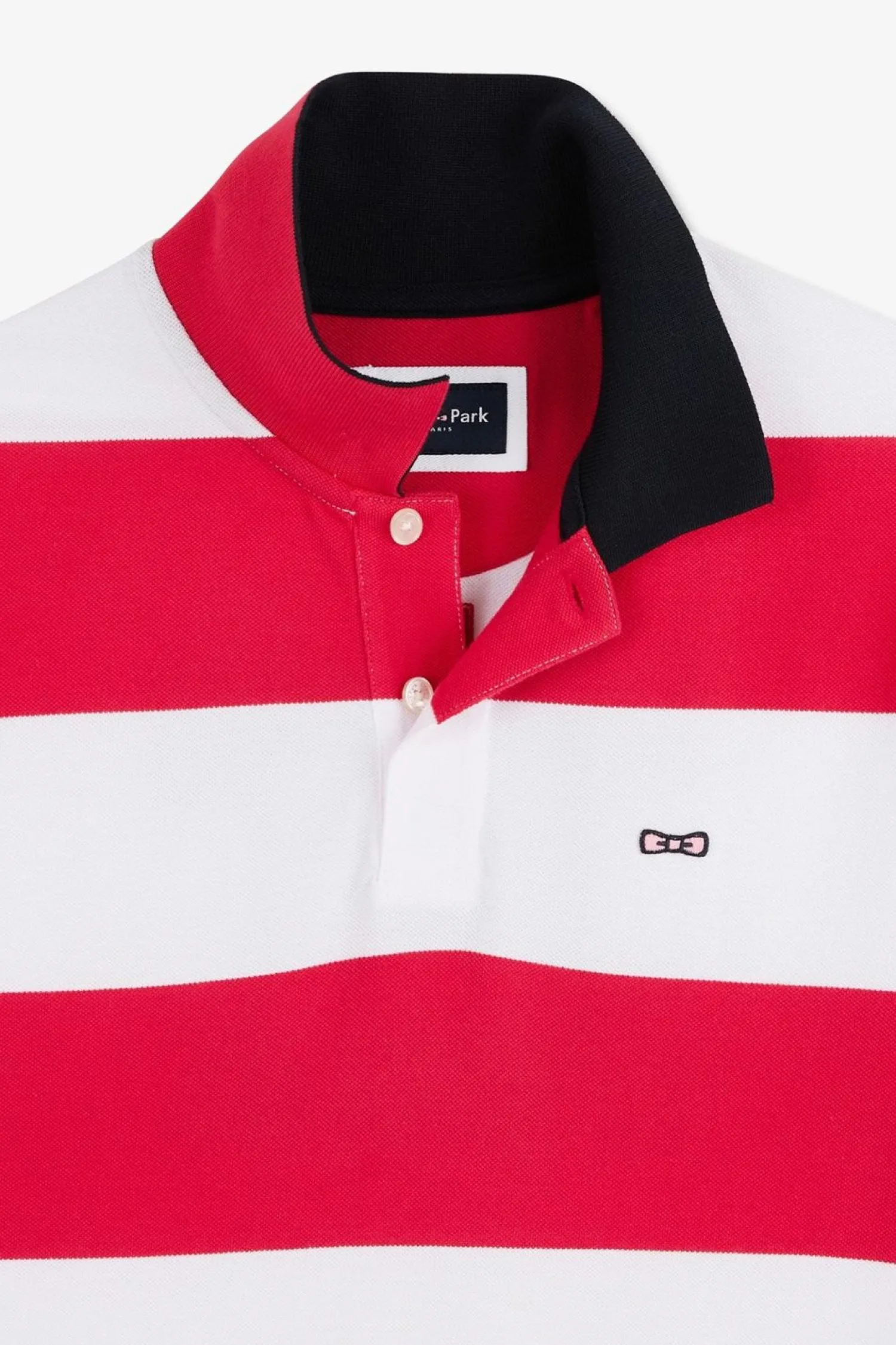 New Poo anche Courte Cerce Rouge En Pique Coton Homme Polos