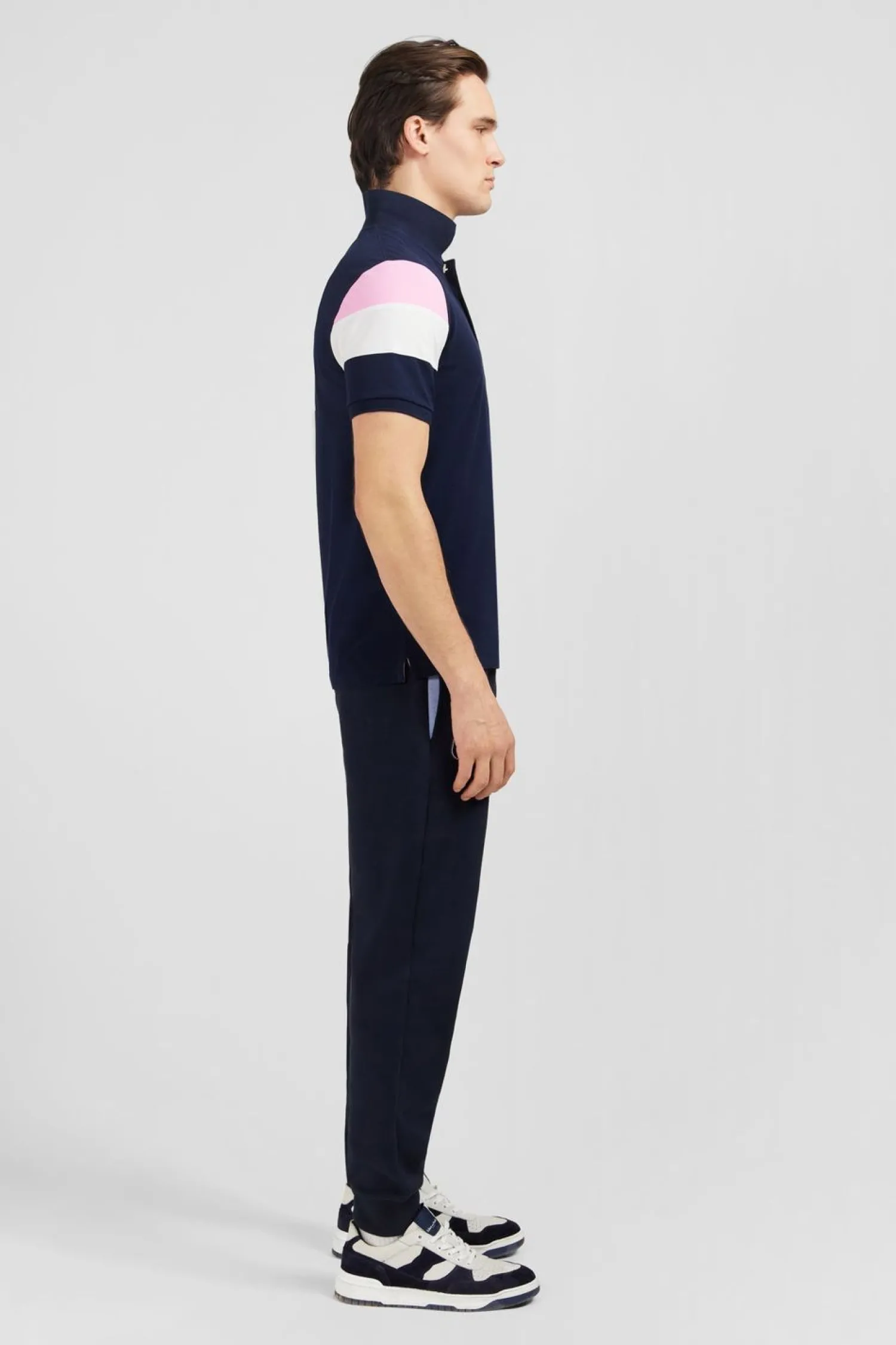 Best Poo anche Courte arine Tricoore En Pique Coton Detai Noeud Homme Polos
