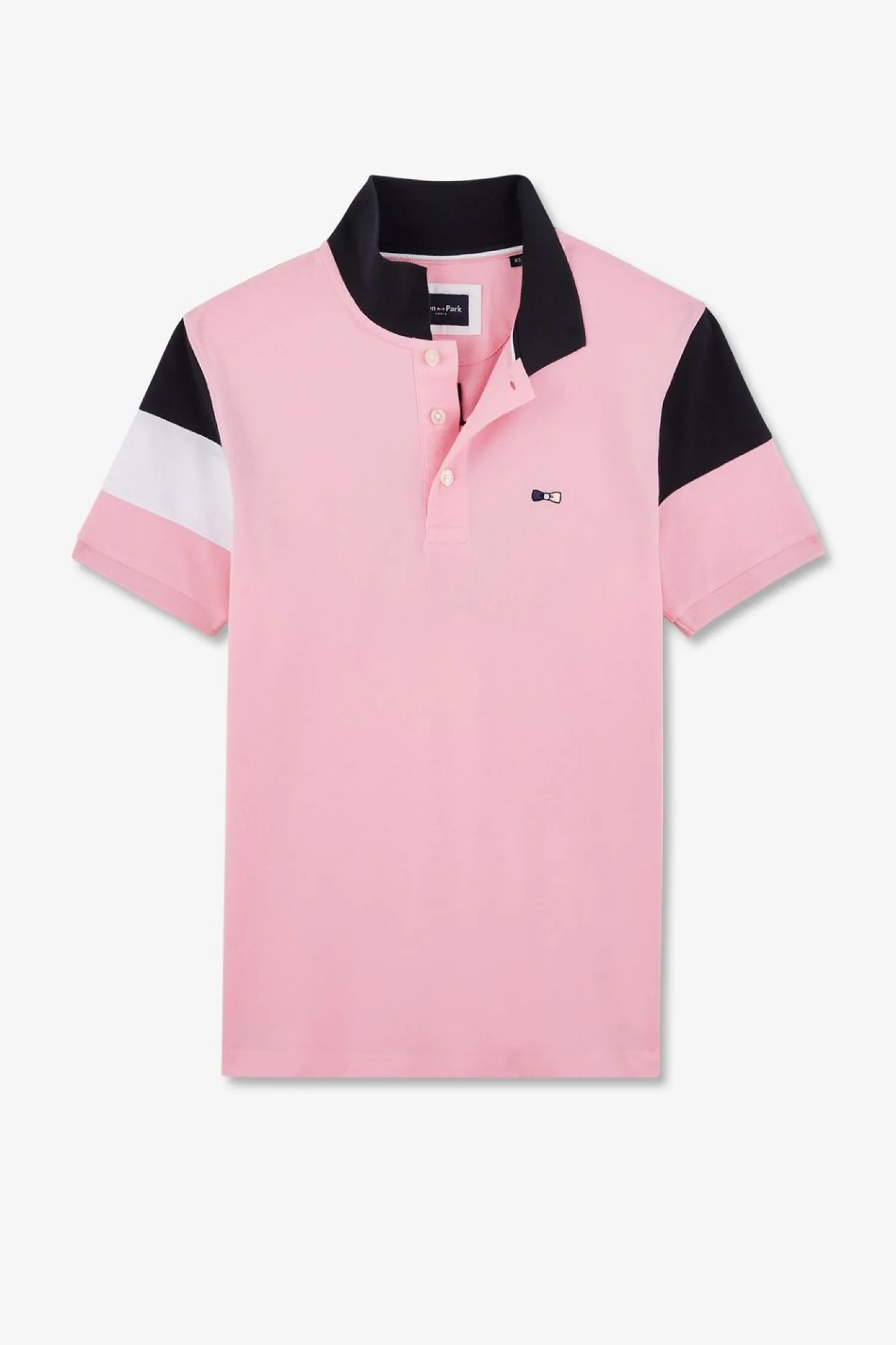 Sale Poo anche Courte Roe Tricoore En Pique Coton Detai Noeud Homme Polos