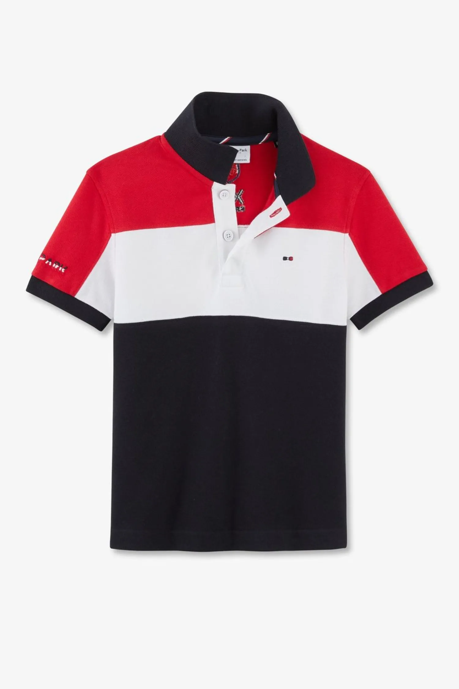 New Polo Manches Courtes Tricolore Xv De France En Pique Coton Enfant Enfant