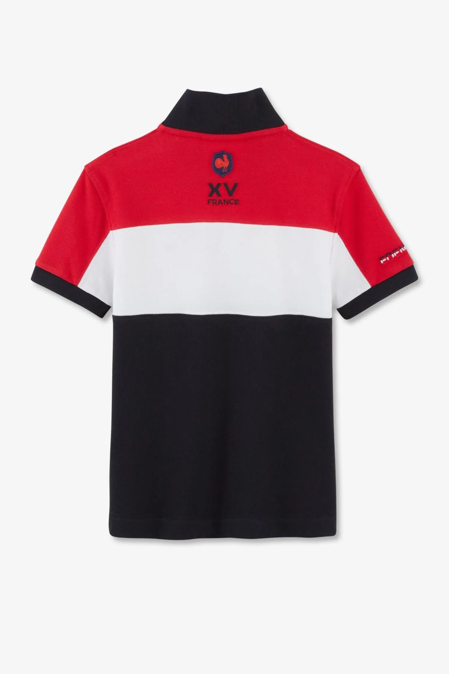 New Polo Manches Courtes Tricolore Xv De France En Pique Coton Enfant Enfant